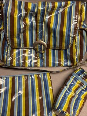Kalencom New Orleans Diaper Bag Multicolor Stripes Buckle Retro Boho Waterproof